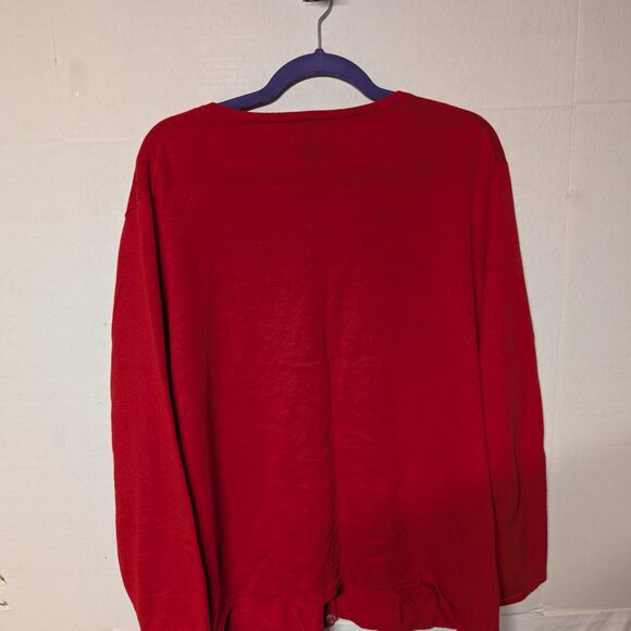 Designers Originals Studio JOY Red Christmas Cardigan – Women’s 1X – Sequin Bead - Picture 4 of 4